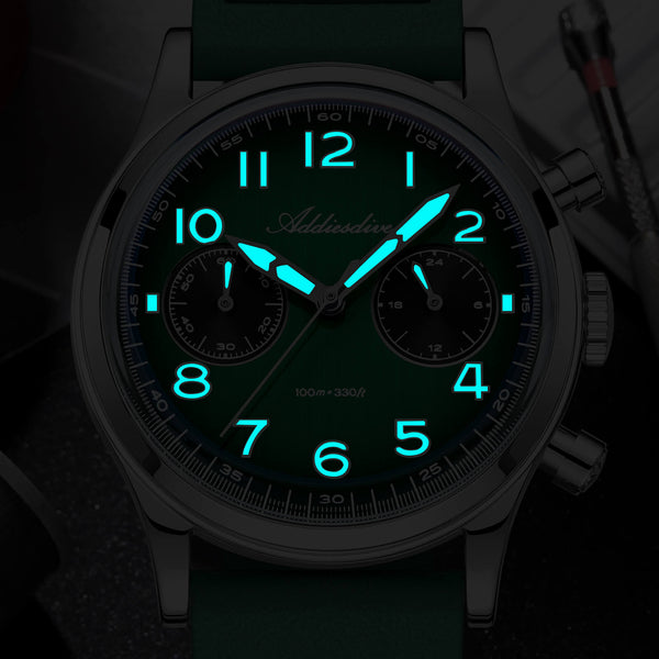 ★SuperDeals★ADDIESDIVE 38mm VK64 Chronograph Watch AD2516
