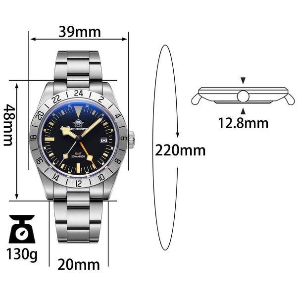 ★Weekly Deal★ADDIESDIVE 39mm BB GMT Quartz Watch RONDA515 Movement(AD2035/AD2036)