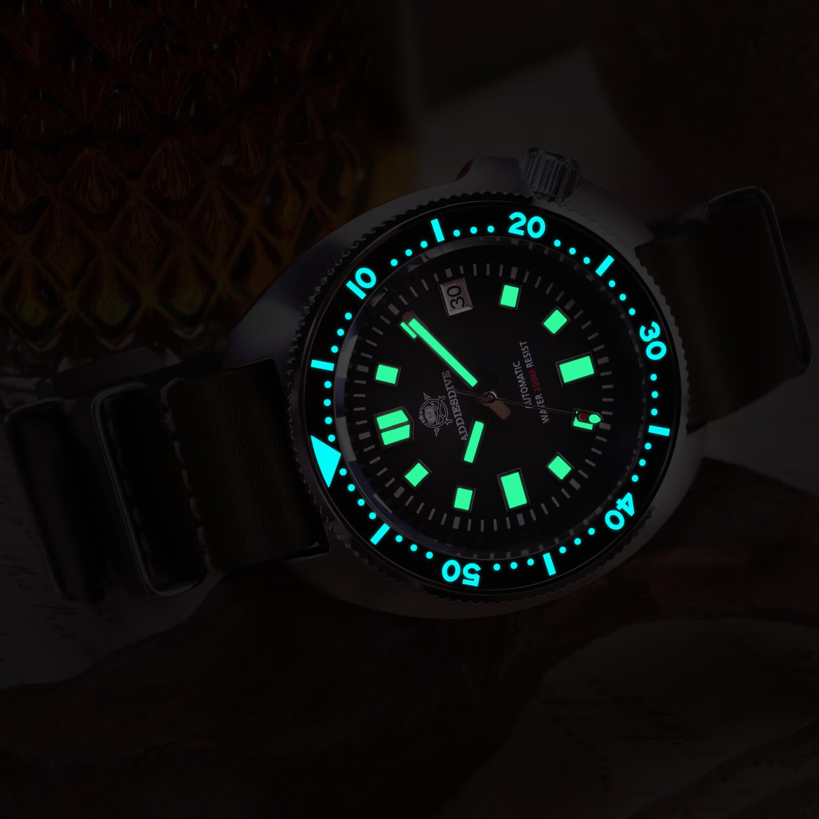 ADDIESDIVE® Captain Willard Automatic Dive Watch 200M( MY-H8)