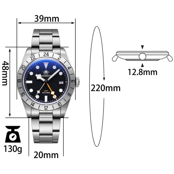 ★Weekly Deal★ADDIESDIVE 39mm BB GMT Quartz Watch RONDA515 Movement(AD2035/AD2036)