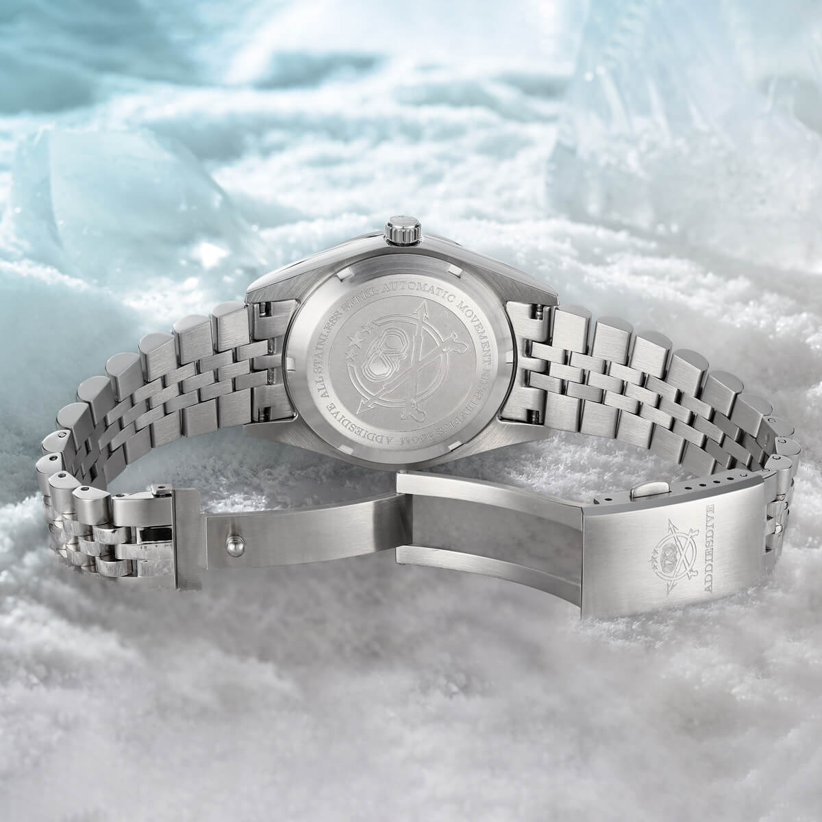 Addiesdive 39mm 3D Glacier Polar Bear Dial Automatic Watch (AD2042)