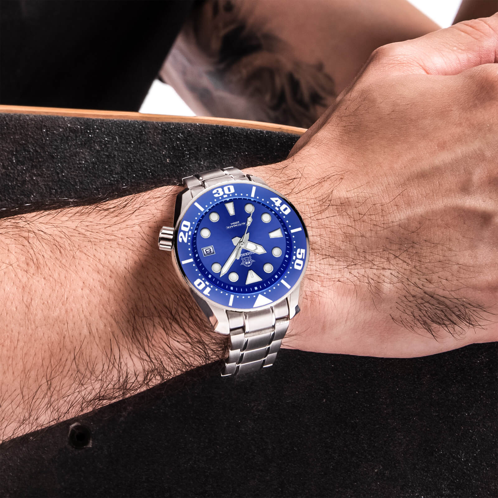 ★Weekly Deal★ADDIESDIVE® Sumo Green Professional Dive Watch for Men 44.5mm (MY-H10) Black/Green/Blue Dial