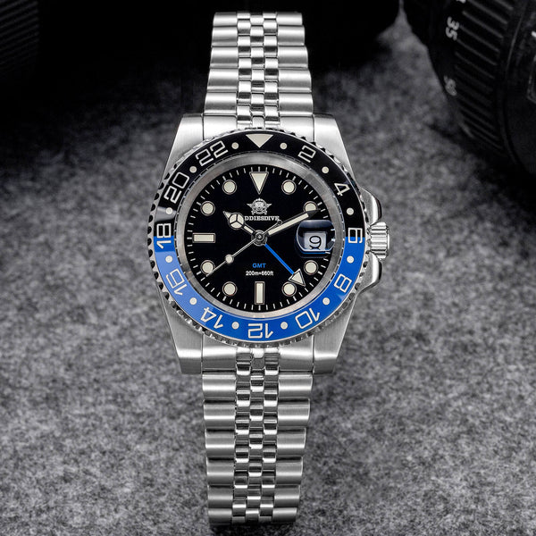 U.S. Warehouse -ADDIESDIVE Water Ghost Luxury Dive Watch GMT Quartz Watch AD2050-with Calendar