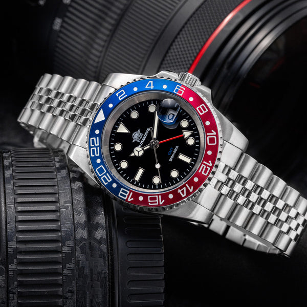 U.S. Warehouse -ADDIESDIVE Water Ghost Luxury Dive Watch GMT Quartz Watch AD2050-with Calendar