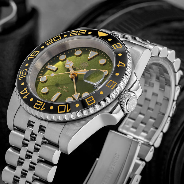 ★October Sale★ADDIESDIVE Water Ghost Luxury Dive Watch GMT Quartz Watch AD2050-with Calendar