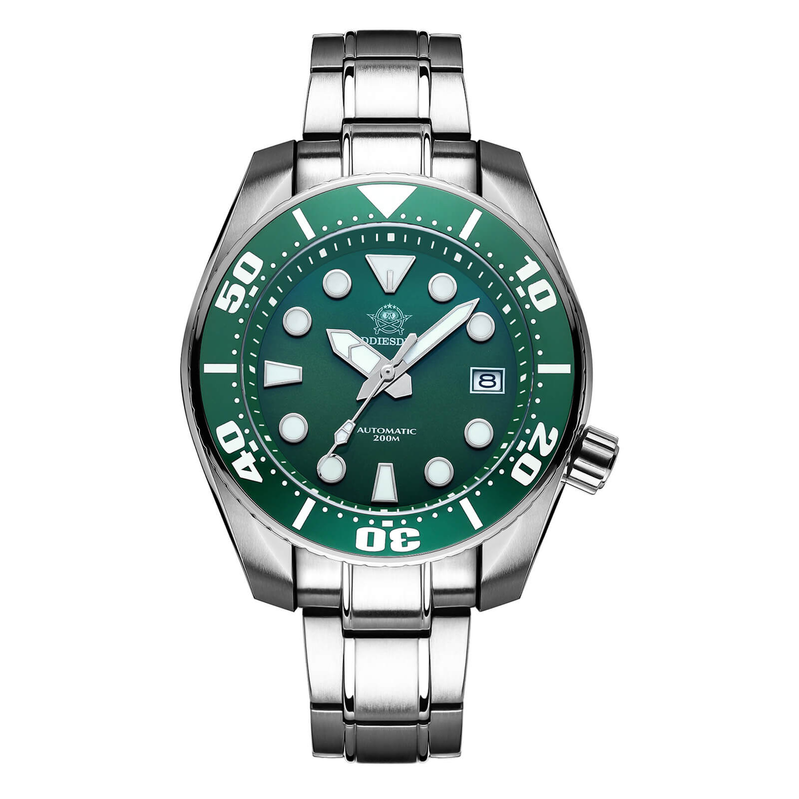 ★Weekly Deal★ADDIESDIVE® Sumo Green Professional Dive Watch for Men 44.5mm (MY-H10) Black/Green/Blue Dial