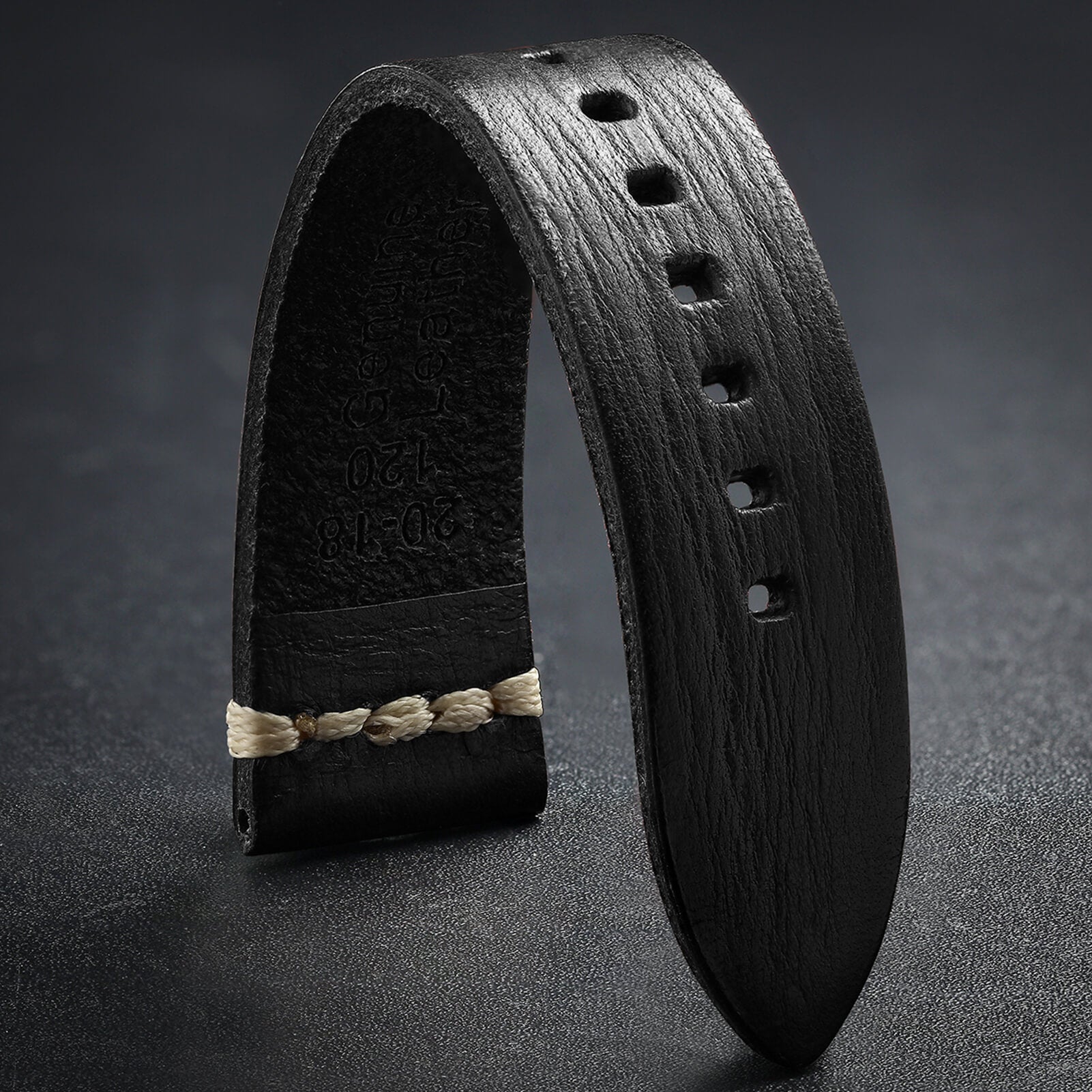 ADDIESDIVE Watch Band Leather Strap, Choose Color & Width 20mm 22mm