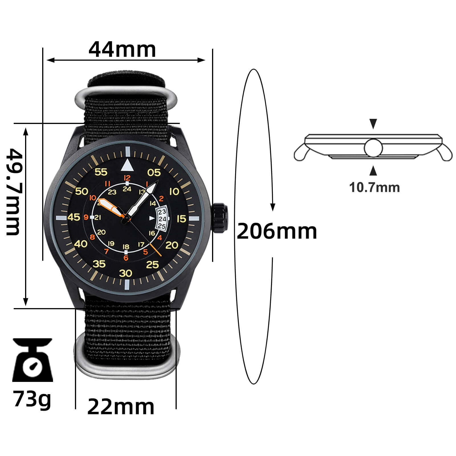 Addiesdive Quartz Watch MY-1508 Sports Watches Military Wirstwatches