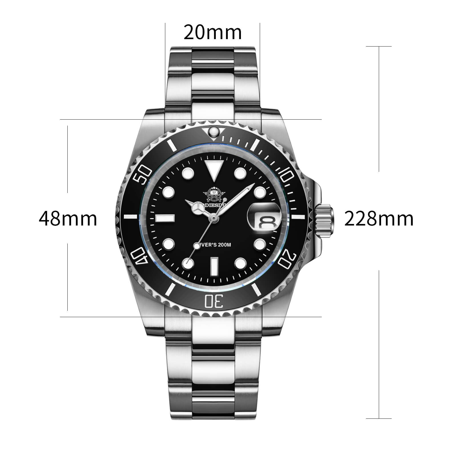 ADDIESDIVE Sub Quartz Watch Diver's 200M (H3QZ)