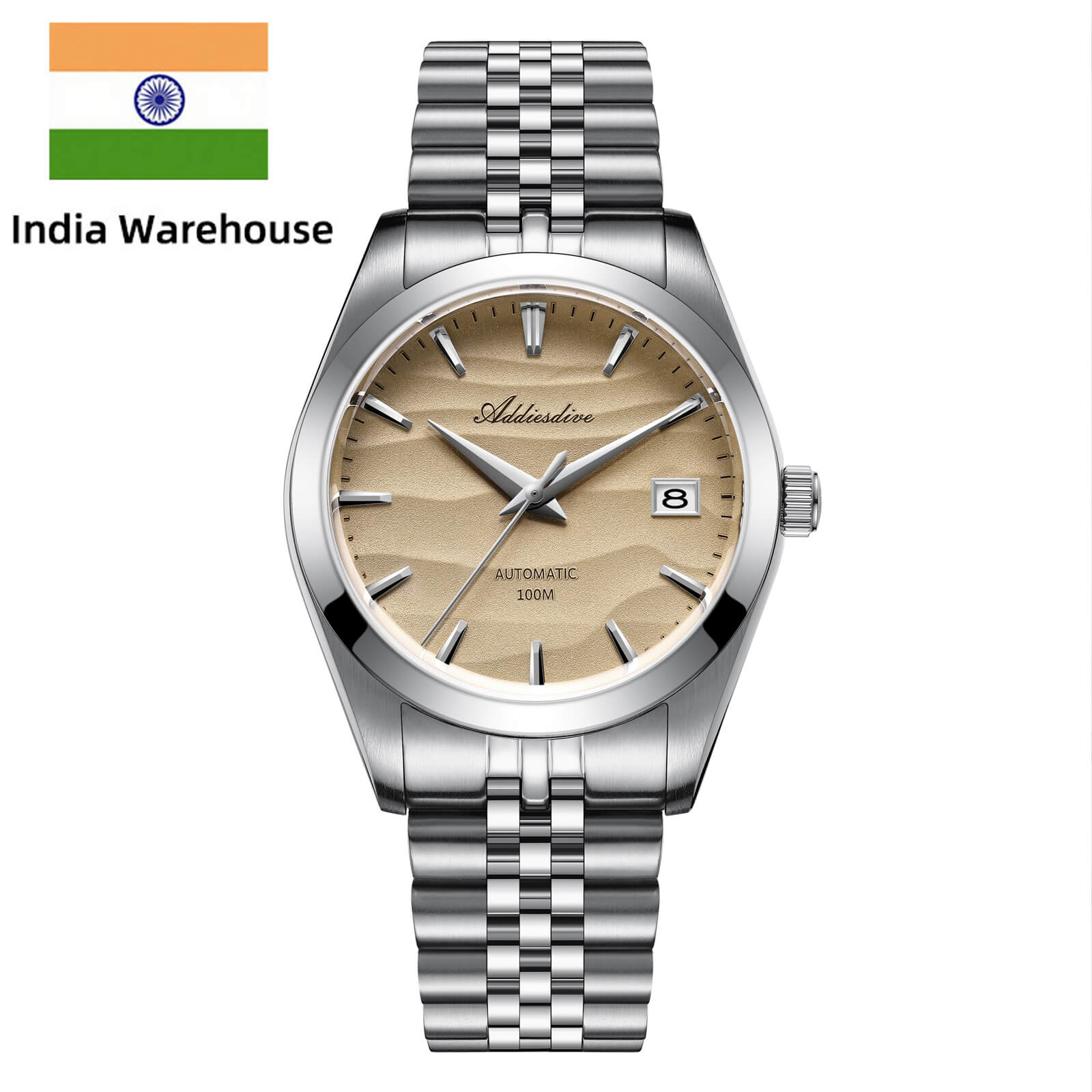 ★India Warehouse★Addiesdive 39mm Sand Dial NH35 Mechanical Watch AD2059