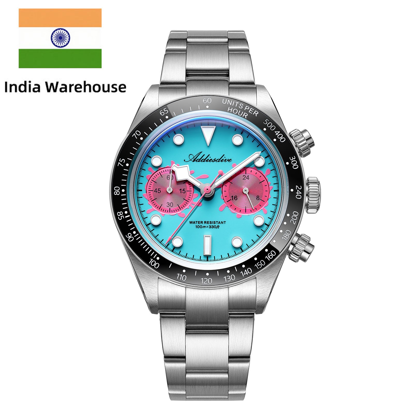 ☆India Warehouse☆ADDIESDIVE 40mm VK64 Chronograph Watch AD2520