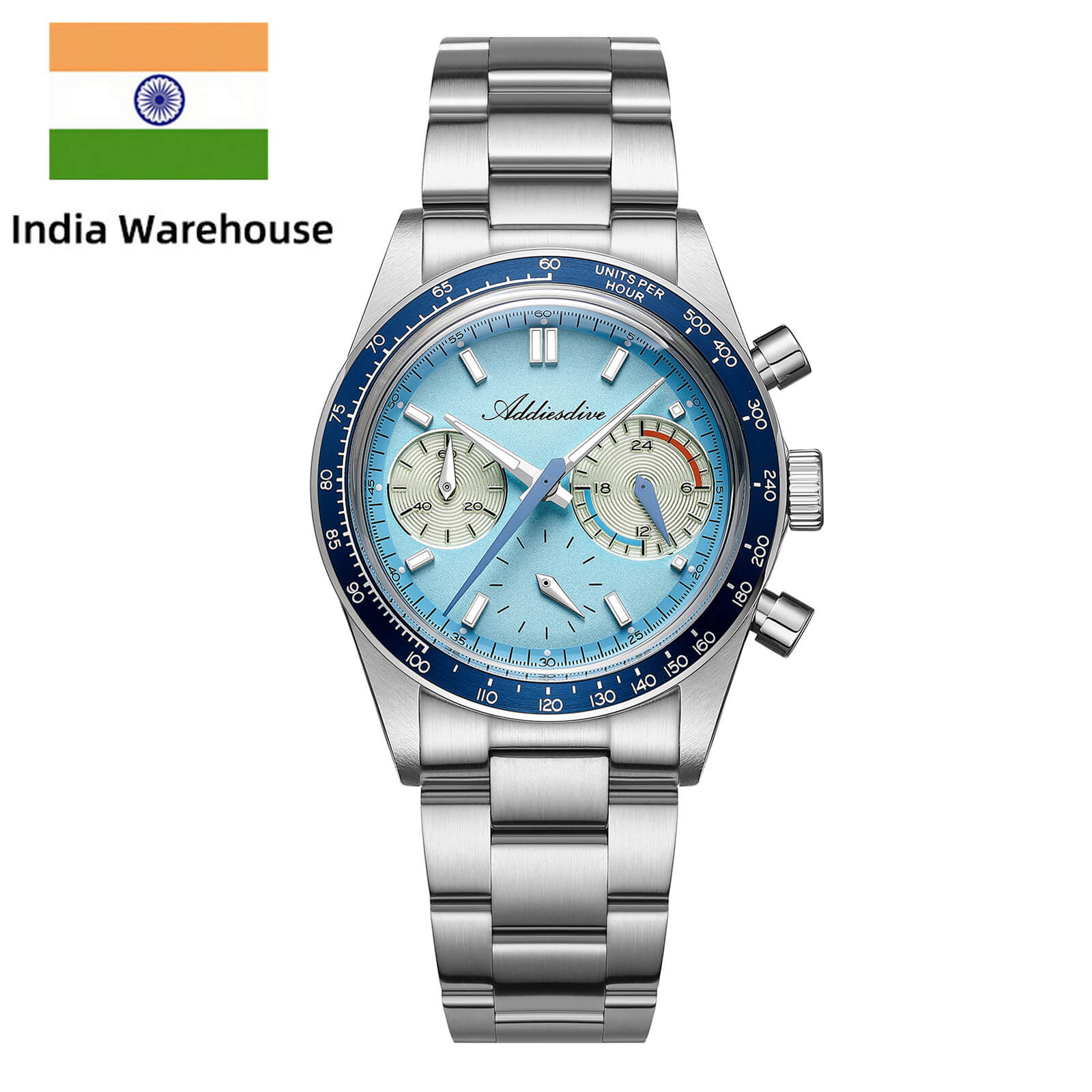 ☆India Warehouse☆ADDIESDIVE 37mm VK63 Racing Chronograph Quartz