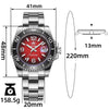 Addiesdive 41mm Modern Sub Quartz Watch with 200M Water Waterproof,AD2513
