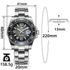 Addiesdive 41mm Modern Sub Quartz Watch with 200M Water Waterproof,AD2513
