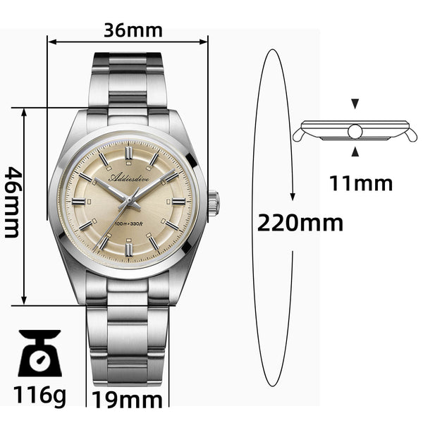 Addiesdive 36mm VH31 Explorer Style Watch AD2515