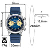 ★SuperDeals★ADDIESDIVE 38mm VK64 Chronograph Watch AD2516