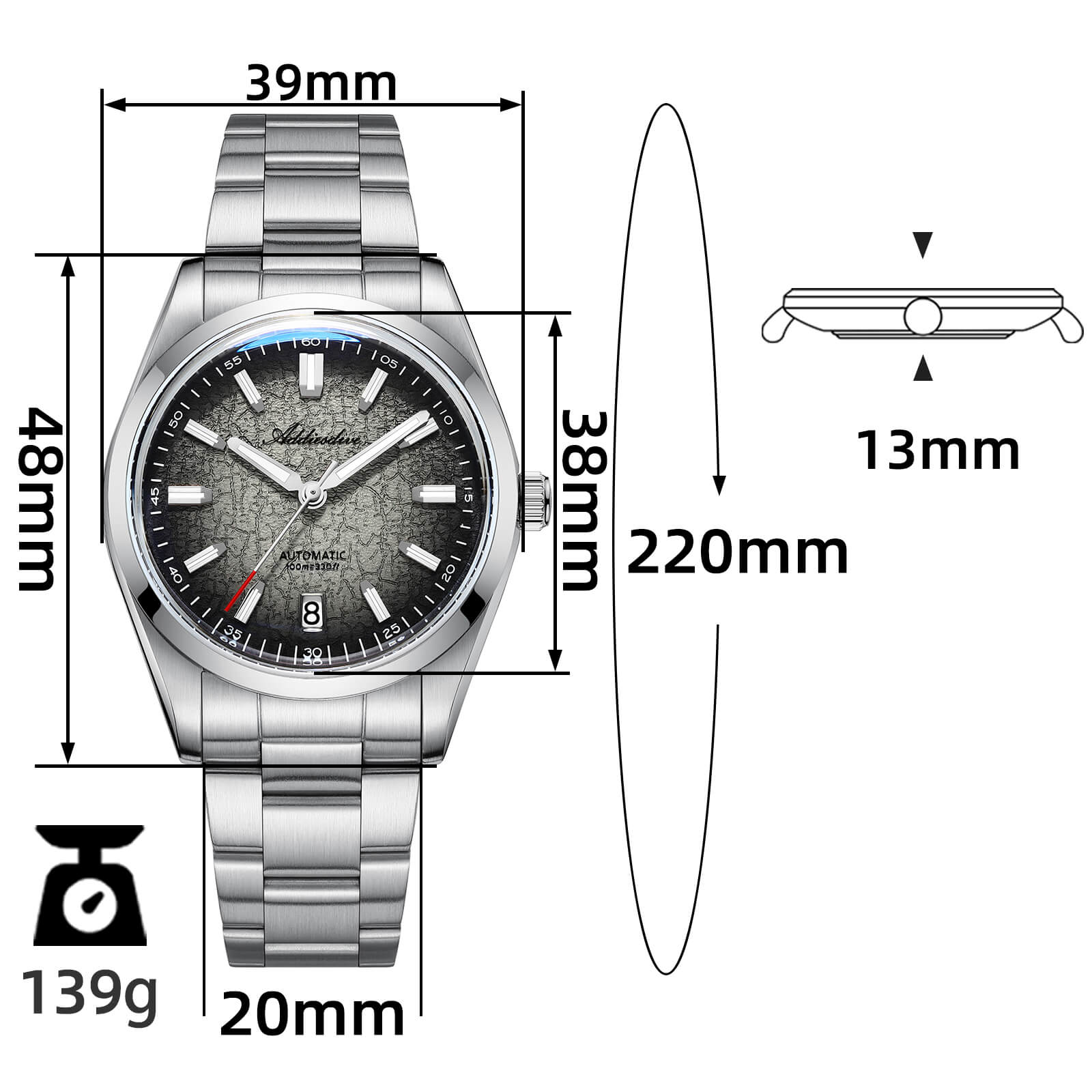 ★India Warehouse★Addiesdive 39mm Luxury NH35 Automatic Watch AD2091