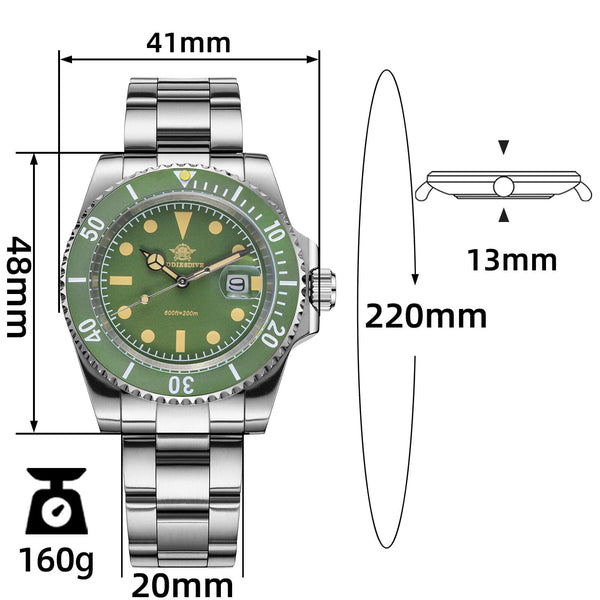 ★October Sale★ADDIESDIVE Retro Sub Quartz Watch AD2054