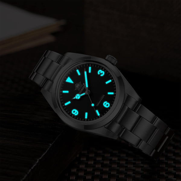 Couple’s Classic: 39mm Black Automatic and 36mm Black Quartz Watches