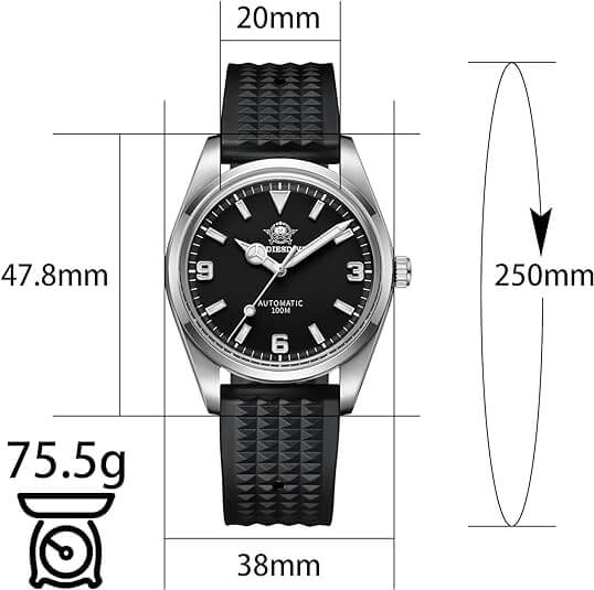 U.S. Warehouse -ADDIESDIVE 38mm Domed Crystal Explore Watch 100M (AD2112)