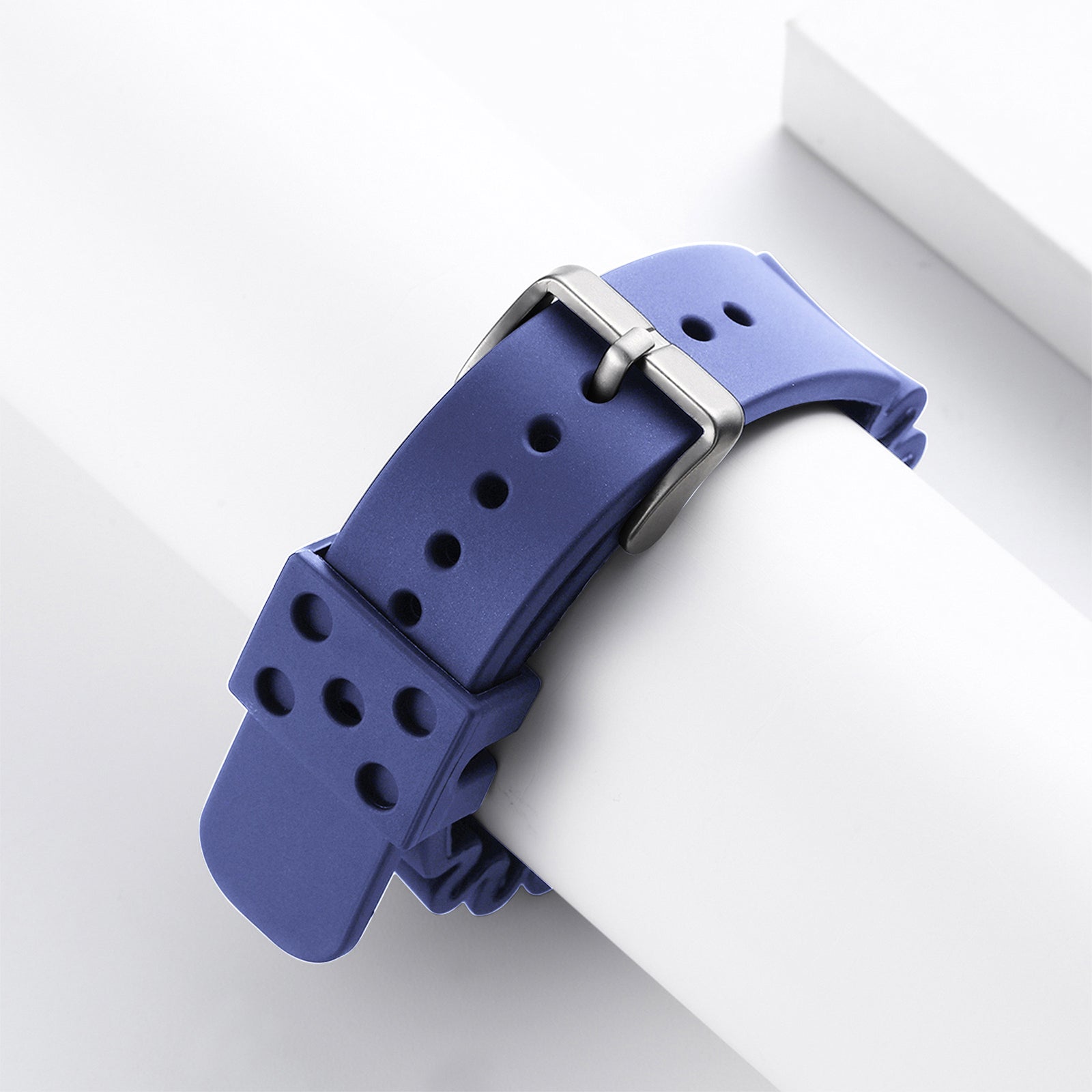 ADDIESDIVE Silicone Watch Strap For Men Diver Watches Blue 22mm