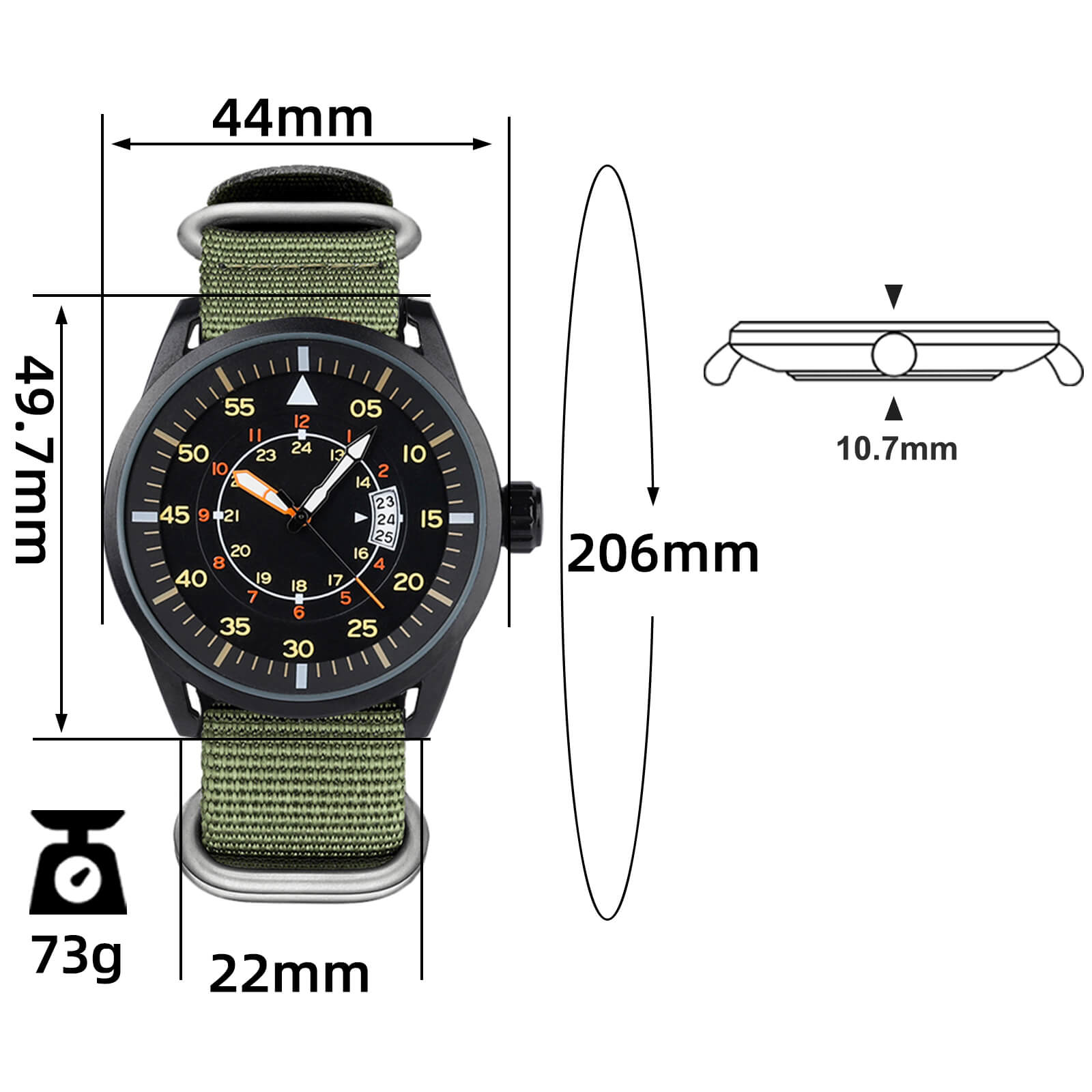 Addiesdive Quartz Watch MY-1508 Sports Watches Military Wirstwatches