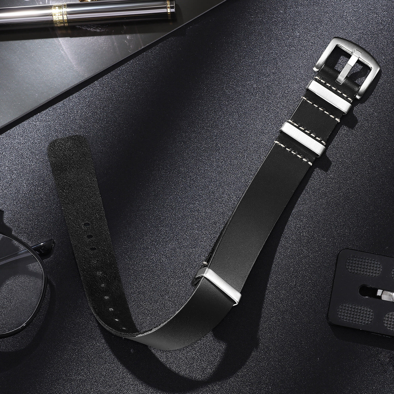 ★India Warehouse★ADDIESDIVE 20mm Premium Quality Leather Strap