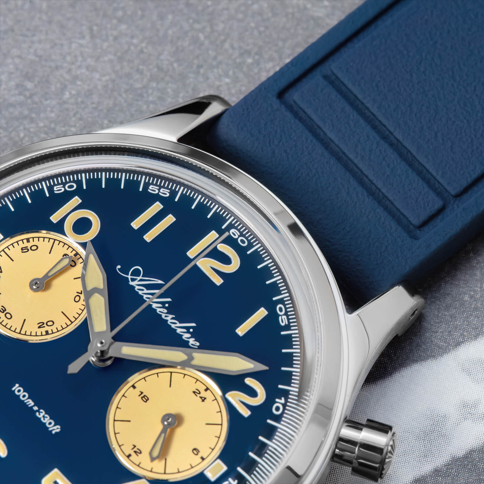 ★SuperDeals★ADDIESDIVE 38mm VK64 Chronograph Watch AD2516