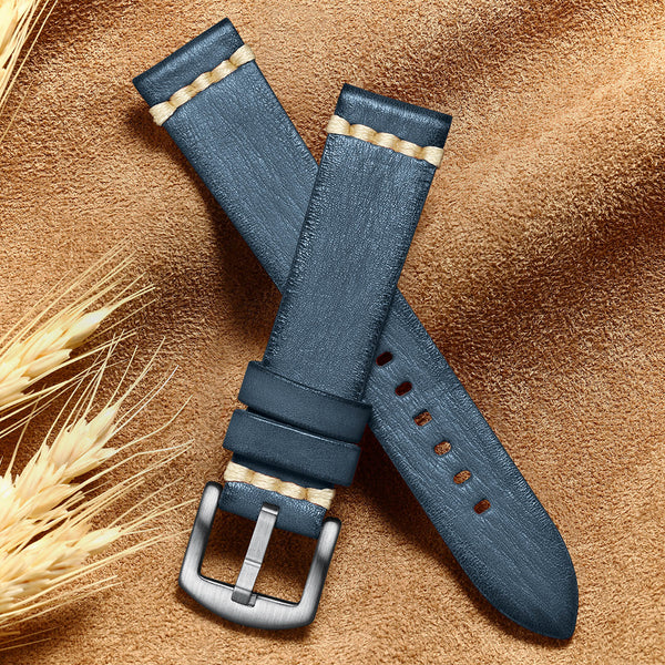 ADDIESDIVE Watch Band Leather Strap, Choose Color & Width 20mm 22mm