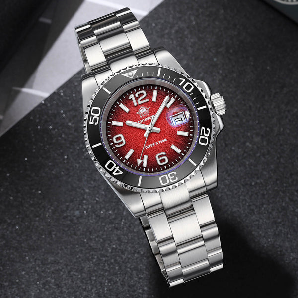 Addiesdive 41mm Modern Sub Quartz Watch with 200M Water Waterproof,AD2513