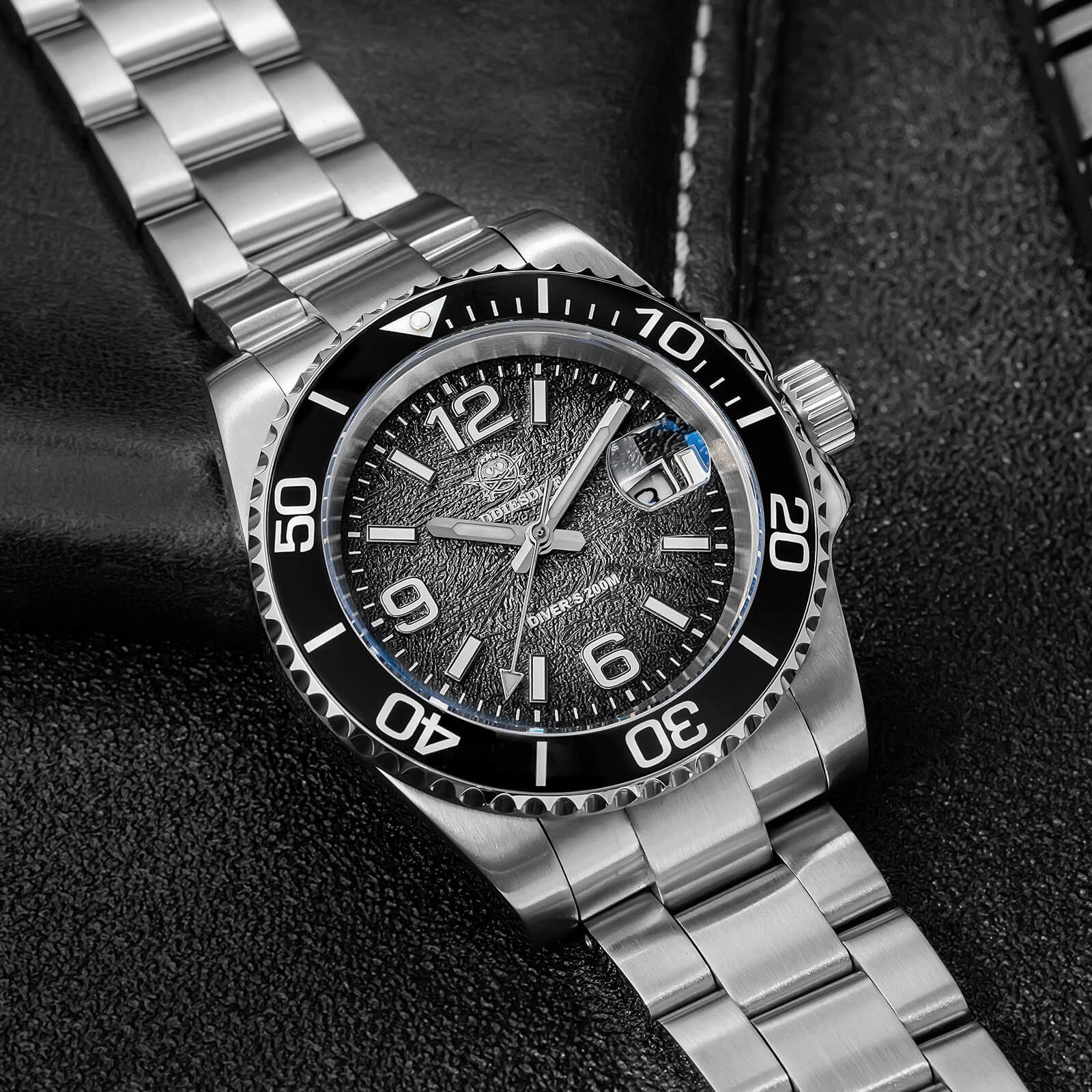 Addiesdive 41mm Modern Sub Quartz Watch with 200M Water Waterproof,AD2513