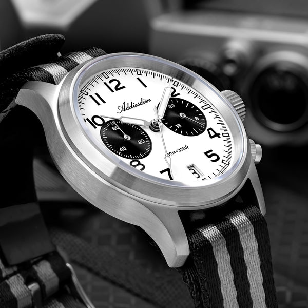 ADDIESDIVE 39mm VK64 AD2538 Chronograph Watch