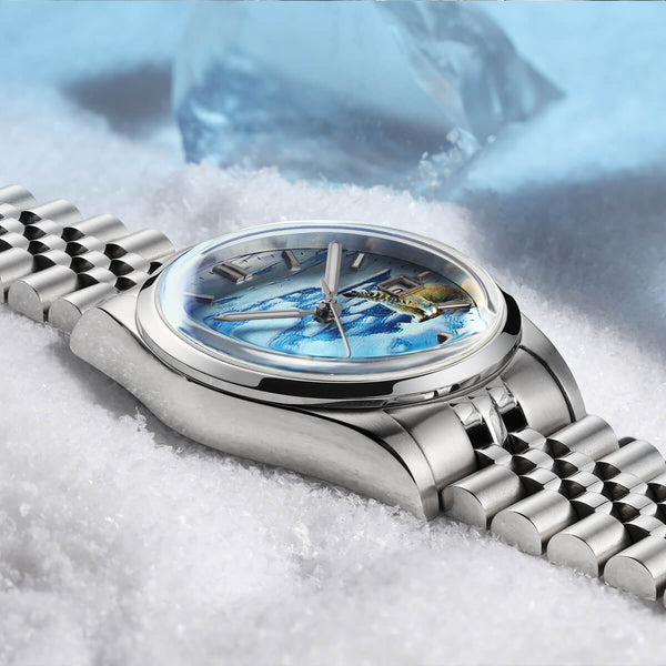 Addiesdive 39mm 3D Glacier Polar Bear Dial Automatic Watch (AD2042)
