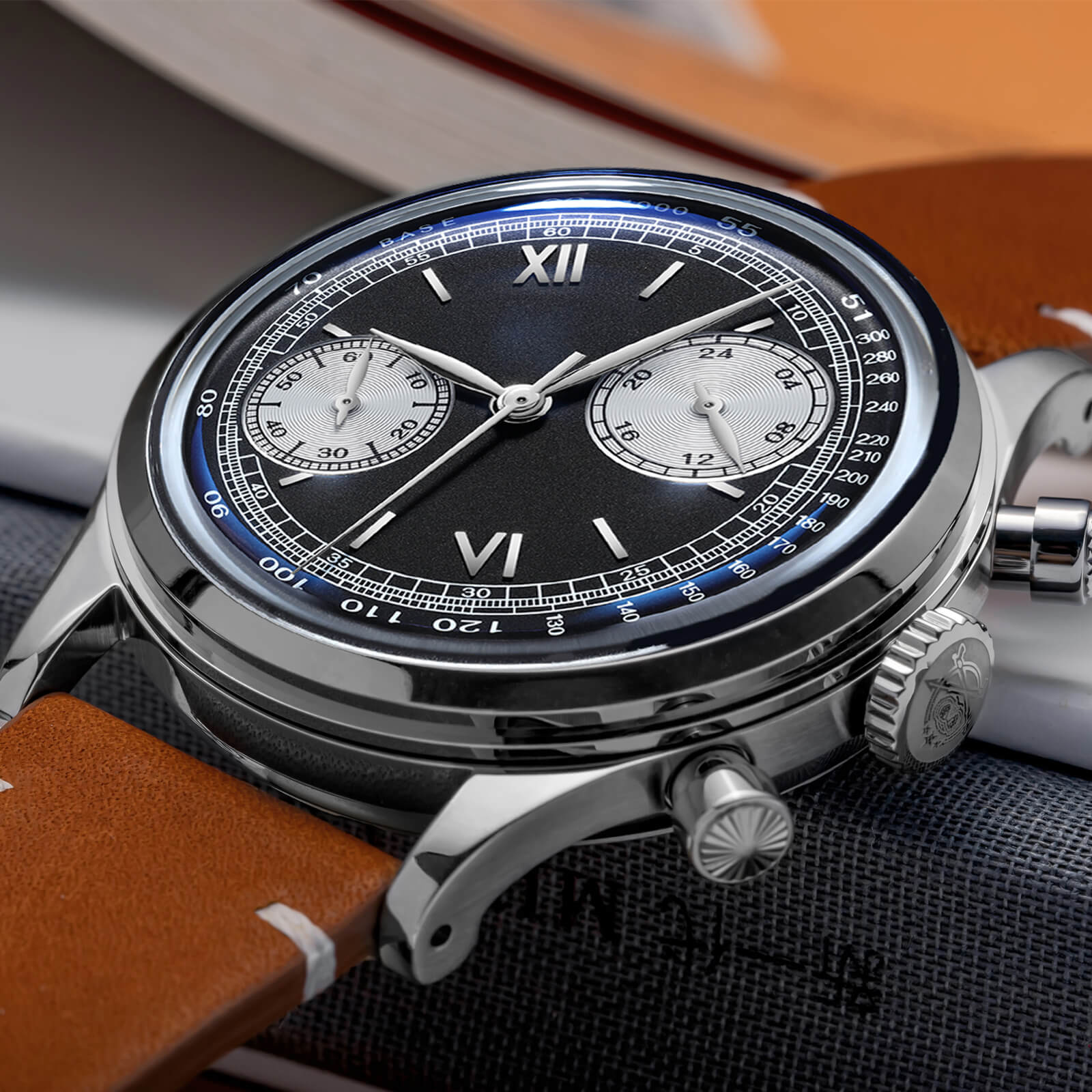 ★India Warehouse★ADDIESDIVE Panda BB Chronograph Retro Men Watch 38mm Quartz Watch