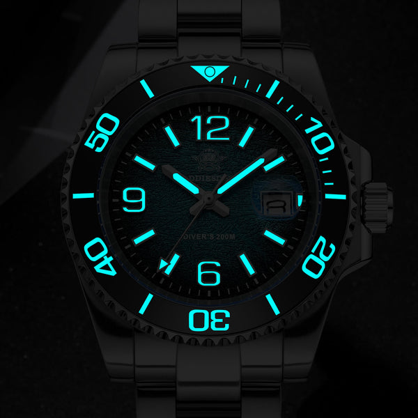 Addiesdive 41mm Modern Sub Quartz Watch with 200M Water Waterproof,AD2513
