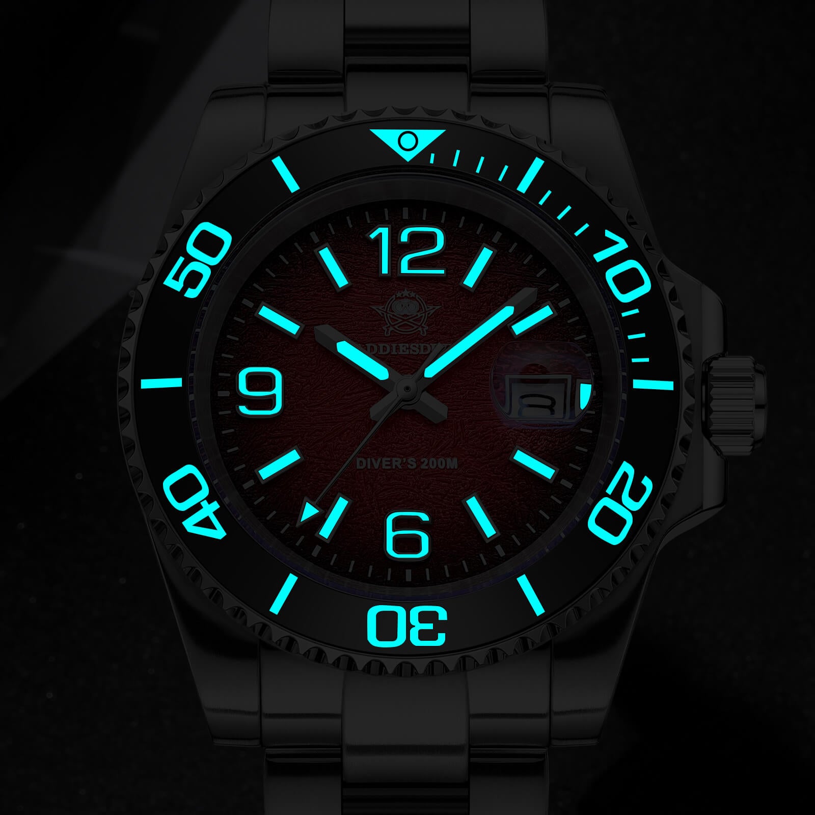 Addiesdive 41mm Modern Sub Quartz Watch with 200M Water Waterproof,AD2513