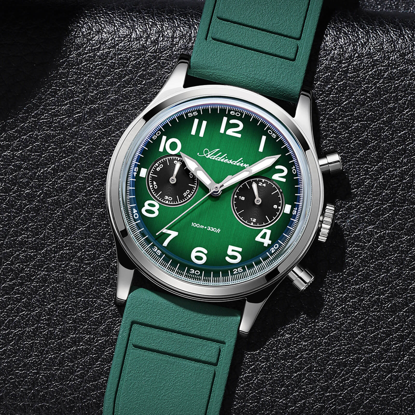 ★SuperDeals★ADDIESDIVE 38mm VK64 Chronograph Watch AD2516