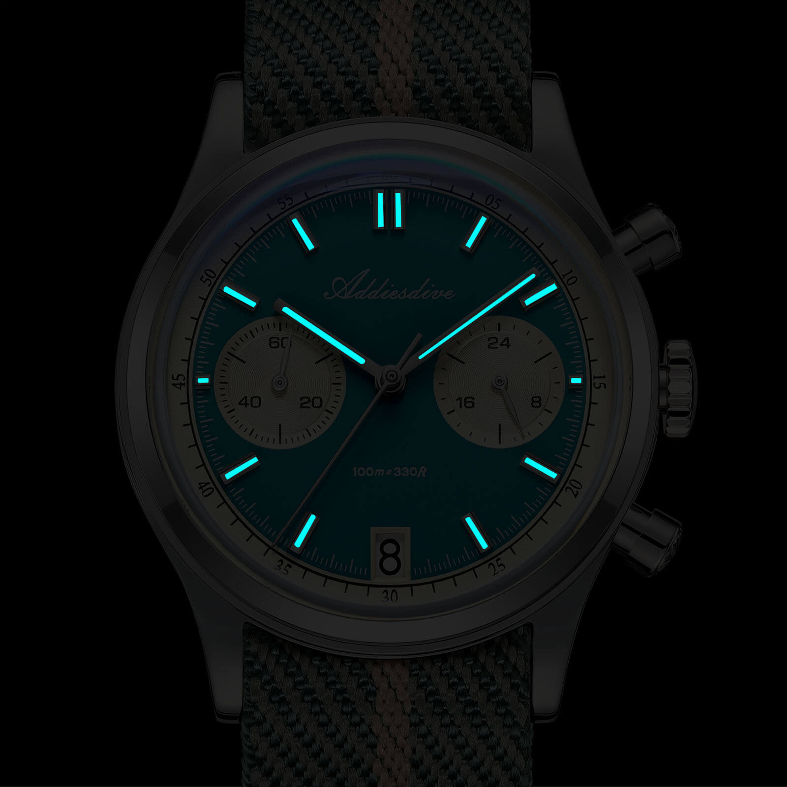 ★India Warehouse★ADDIESDIVE 38mm VK64 Chronograph Watch AD2095