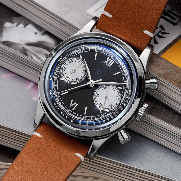 ★India Warehouse★ADDIESDIVE Panda BB Chronograph Retro Men Watch 38mm Quartz Watch
