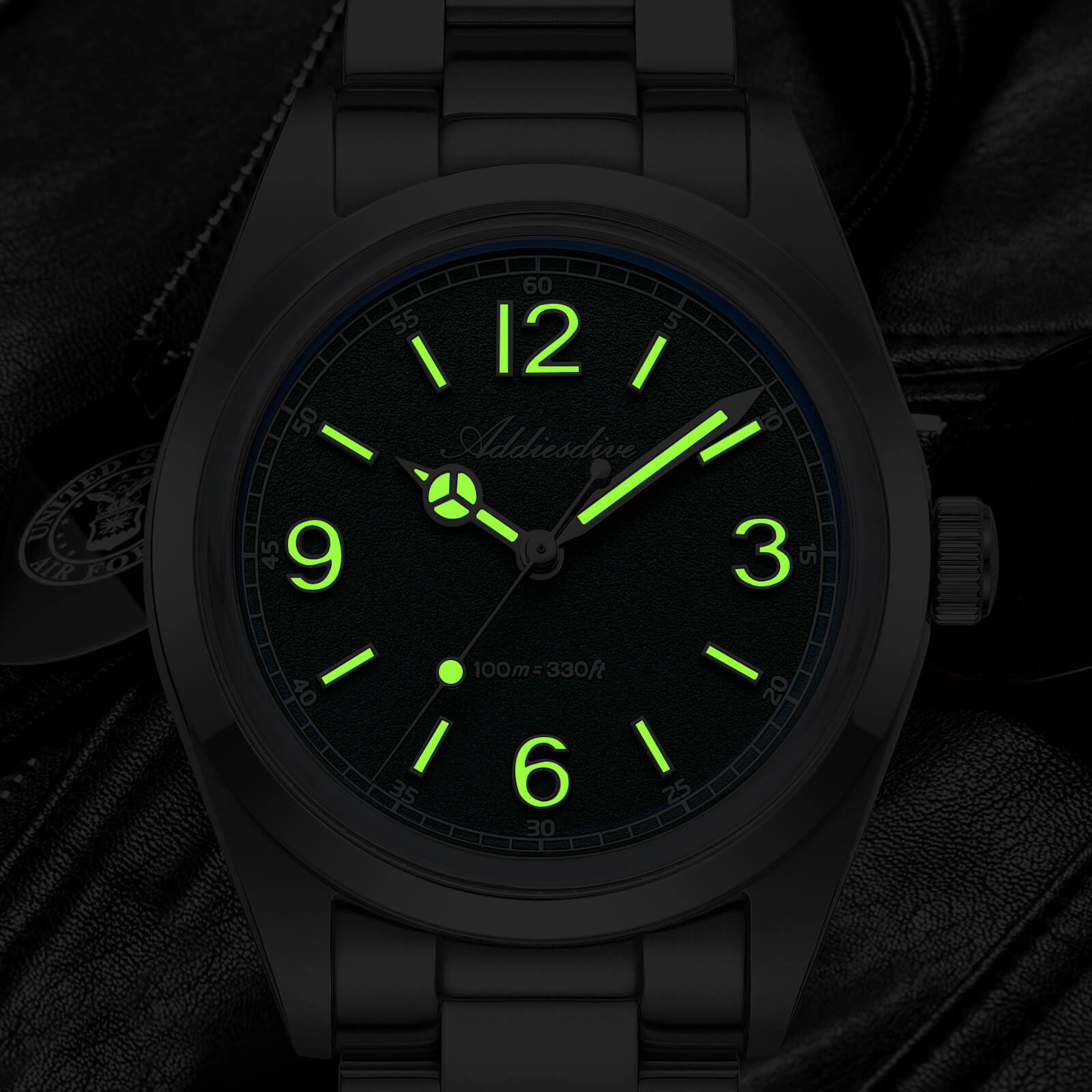 ADDIESDIVE 36mm VH31 Quartz Field Watch AD2518
