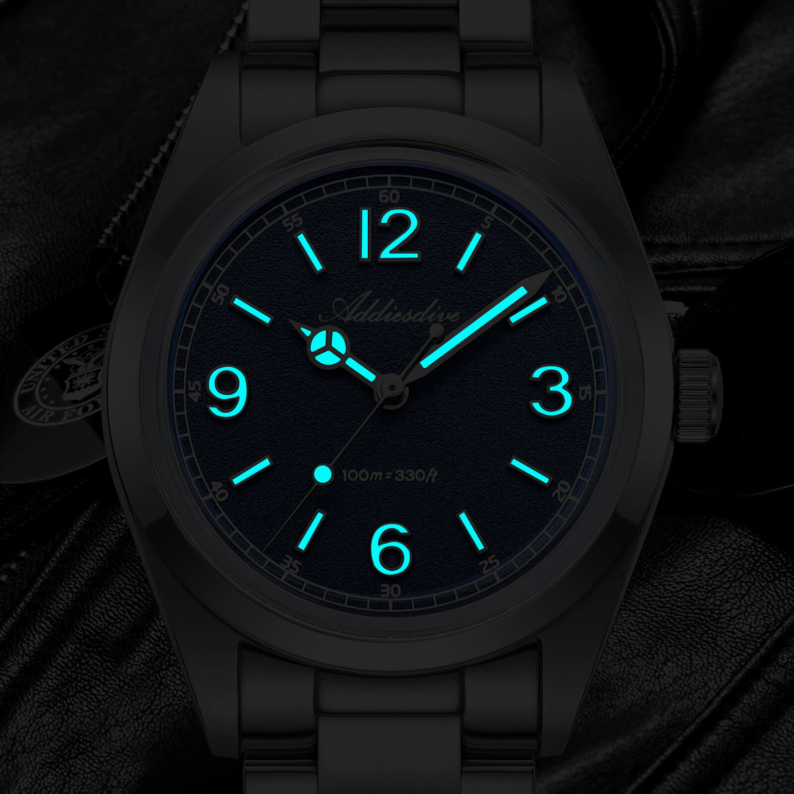 ADDIESDIVE 36mm VH31 Quartz Field Watch AD2518
