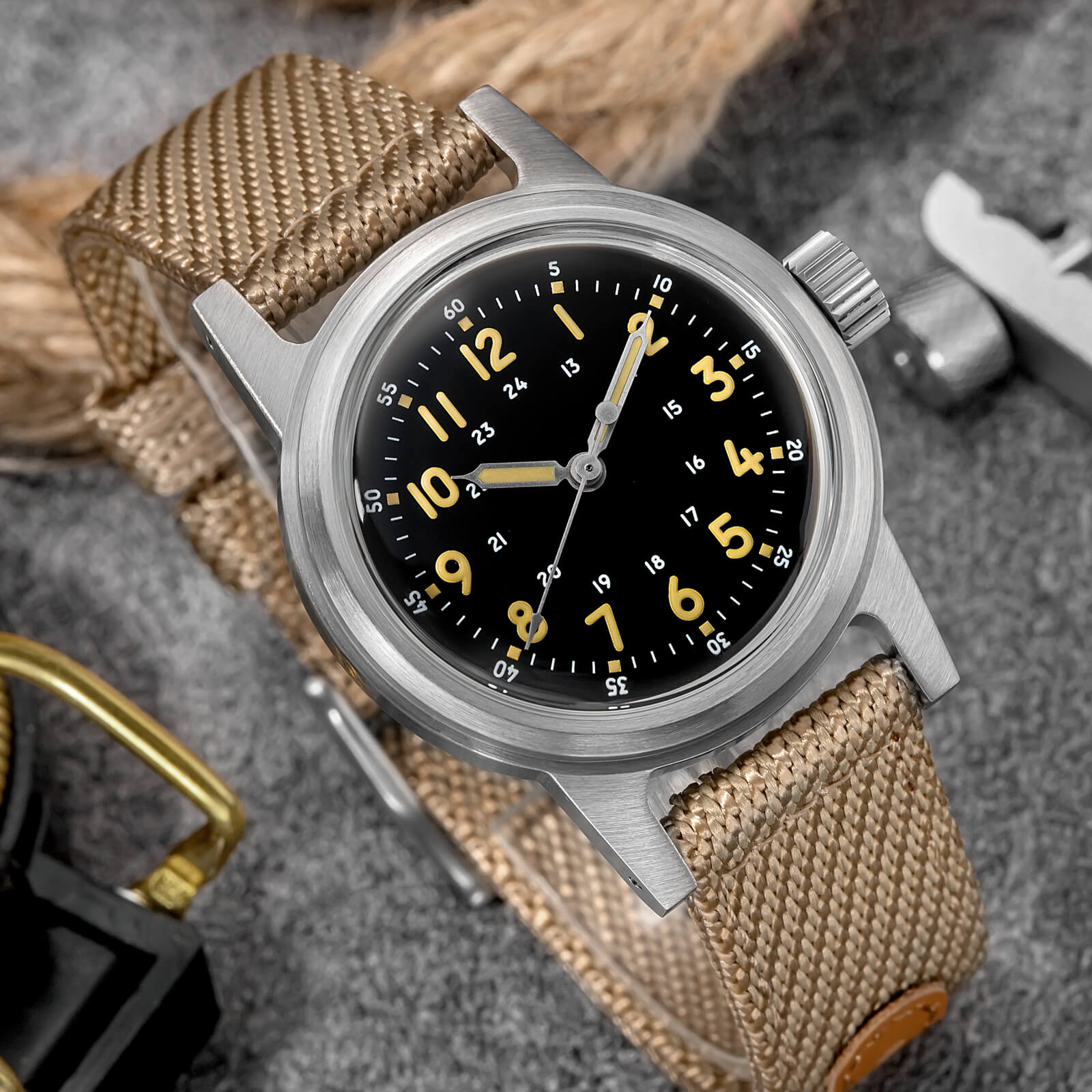 ★Weekly Deal★ADDIESDIVE 36mm Vintage Mechanical Watch AD2076