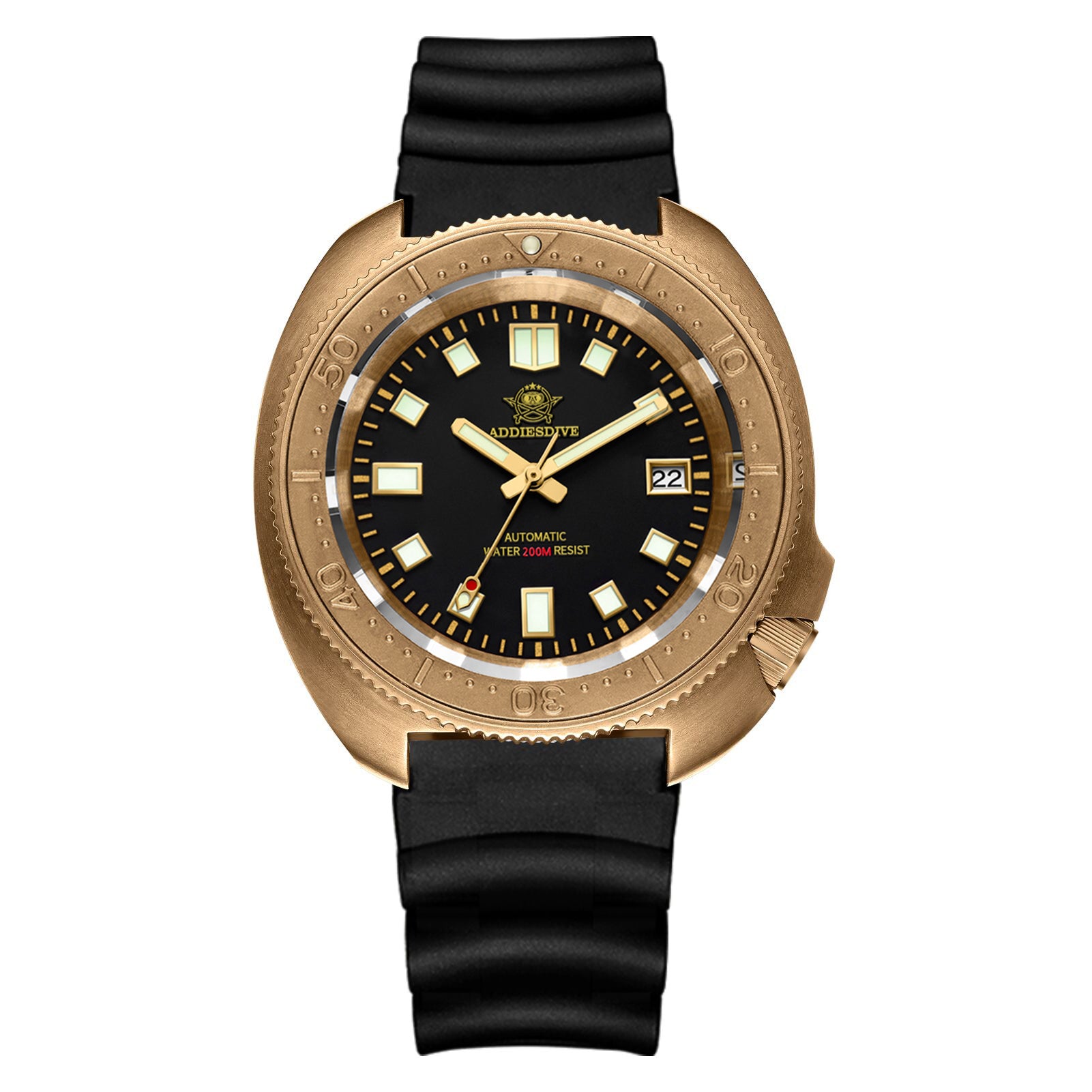 bronze watch rubber strap