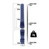 ADDIESDIVE Silicone Watch Strap For Men Diver Watches Blue 22mm