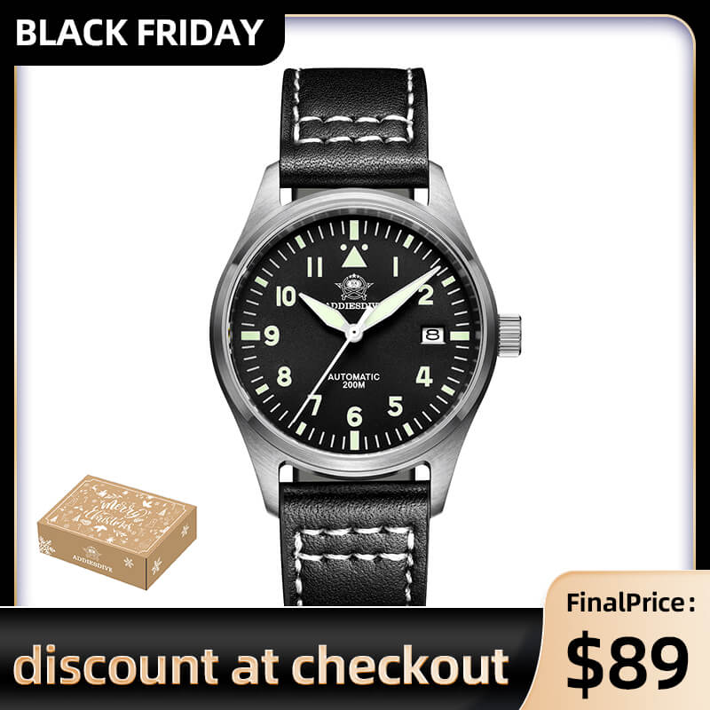 新品未使用 ADDIESDIVE 自動巻き NH35Aハードケース付 ADDIESDIVE®39mm Men's Elegant Automatic Watch NH35A Movement (MY-H2)