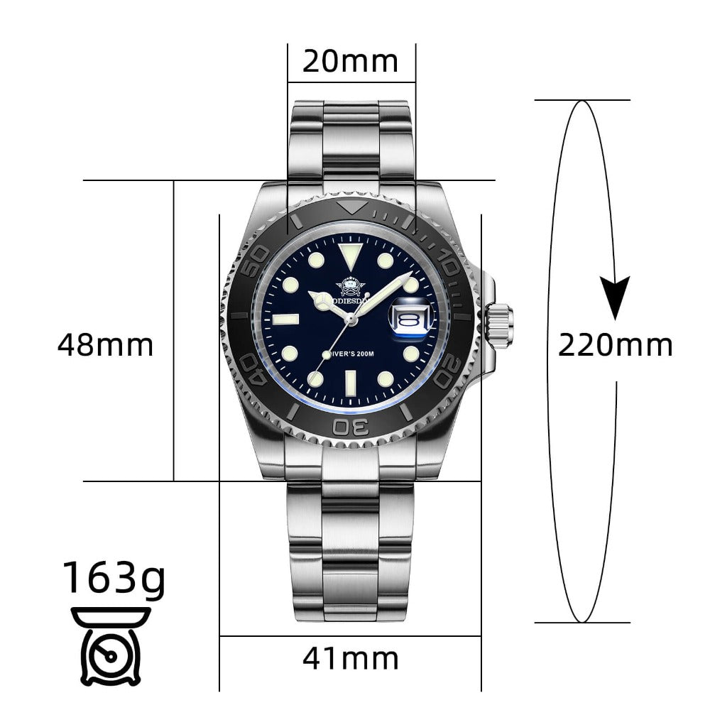 Addiesdive 41mm Quartz Watch Diver's 200M (MY-H3C