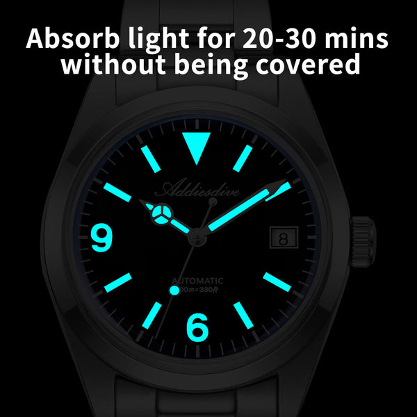 ADDIESDIVE 36mm ST2130 Automatic Explorer Style Sapphire Bubble Crystal Watch AD2556