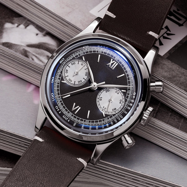 ★India Warehouse★ADDIESDIVE Panda BB Chronograph Retro Men Watch 38mm Quartz Watch
