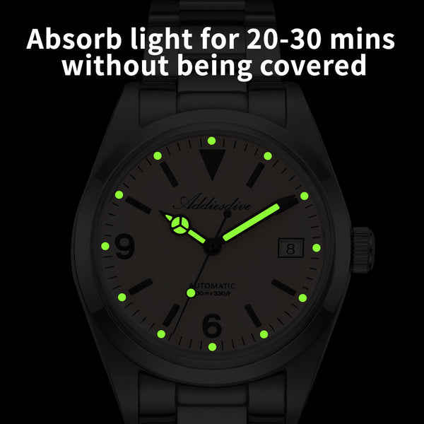 ADDIESDIVE 36mm ST2130 Automatic Explorer Style Sapphire Bubble Crystal Watch AD2556
