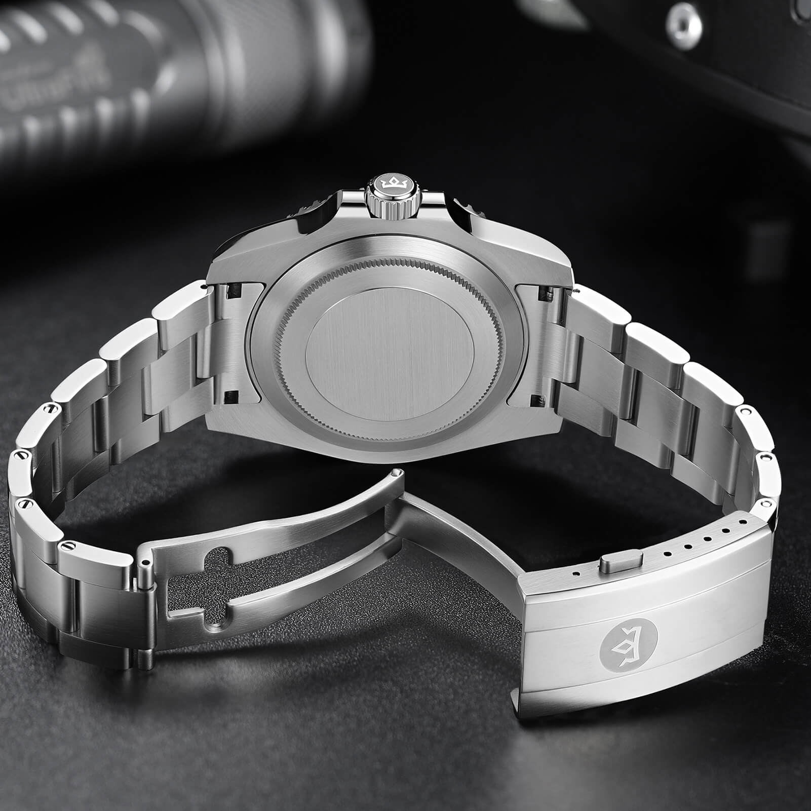 🔥Halloween Sale🔥AddiesKIN 40mm Sardonyx Stone Dial Ceramic Bezel ST2130 Luxury Automatic Dive Watch K012